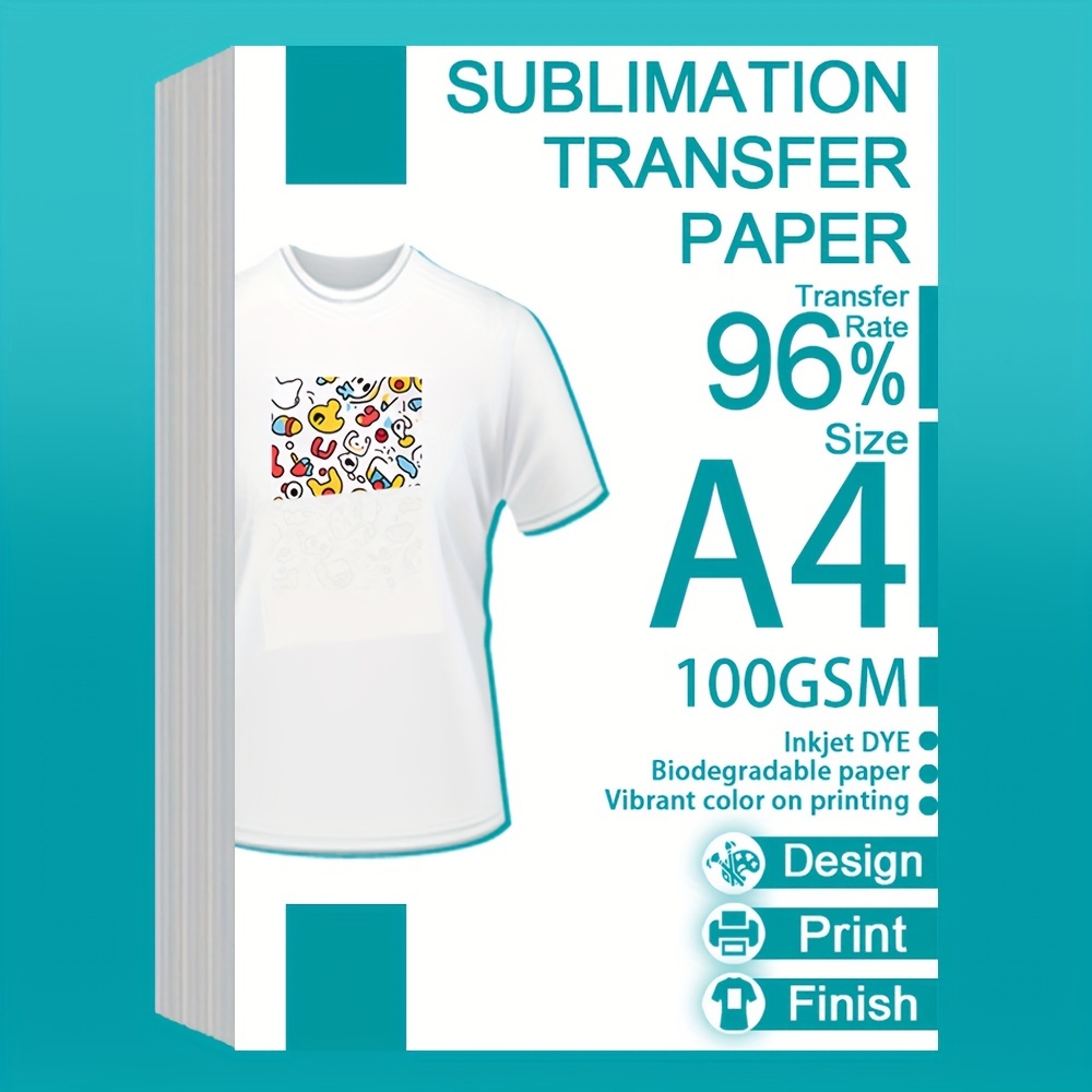 10/20/30/50PCS A4 Size Heat Transfer Paper Sublimation Printing Papers for  Polyester T-Shirt