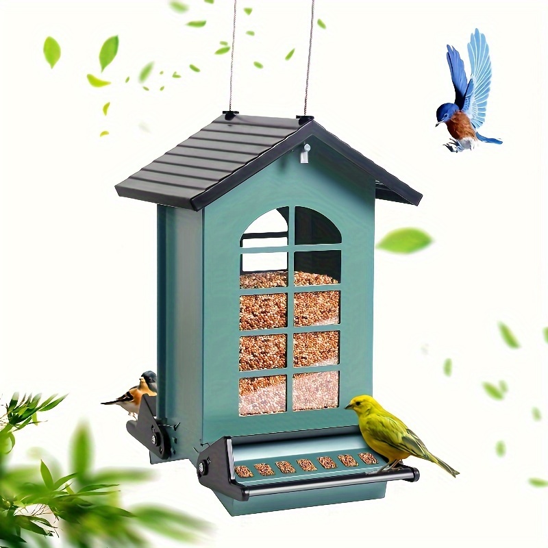 Kit de mangeoire pour oiseaux - Kit de suspension avec cage à suif -  Plateau en maille - Crochet double W pour attirer les oiseaux sauvages et  les lumières de suspension 