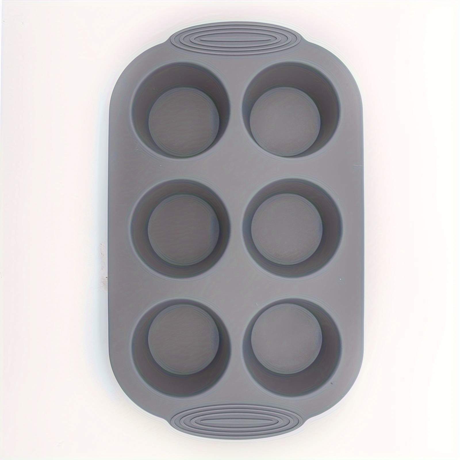 Silicone Muffin Pan - 6-Cavity Nonstick Baking Tray for Muffins, Cupcakes,  Brownies and More - Food Grade and BPA Free - Pack of 3 Colors (Gray