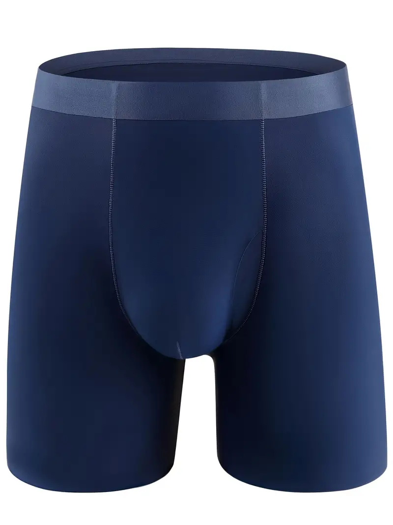 Men's Underwear Ice Silk Cool Long Boxer Briefs Shorts - Temu New Zealand