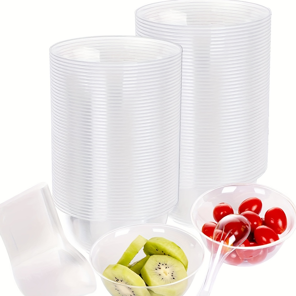 Clear Plastic Bowls With Lids Disposable Salad Bowls - Temu