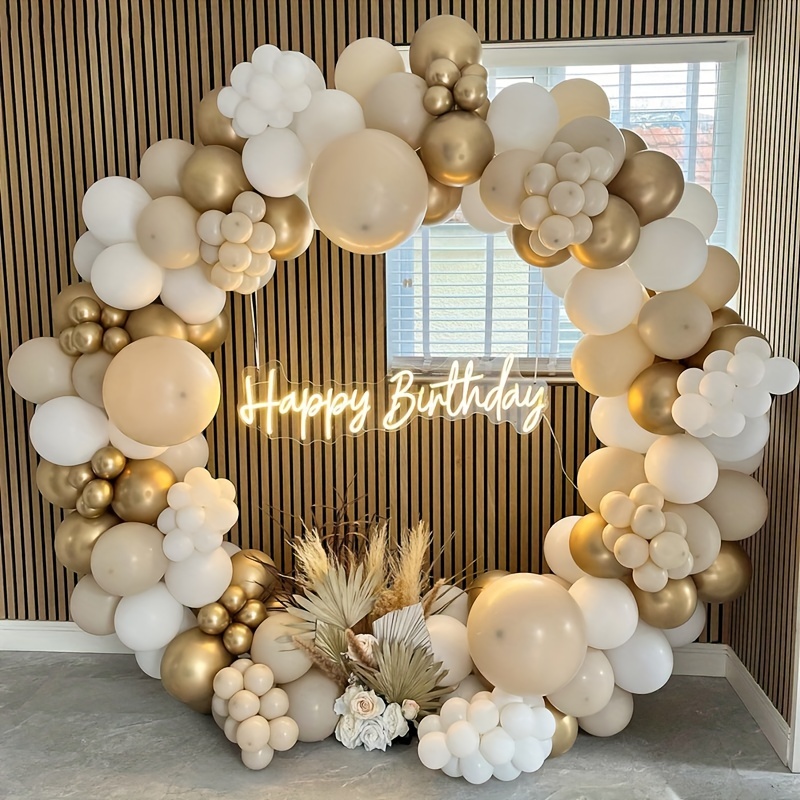 Conjunto De Decoración De Globos Blancos - Temu