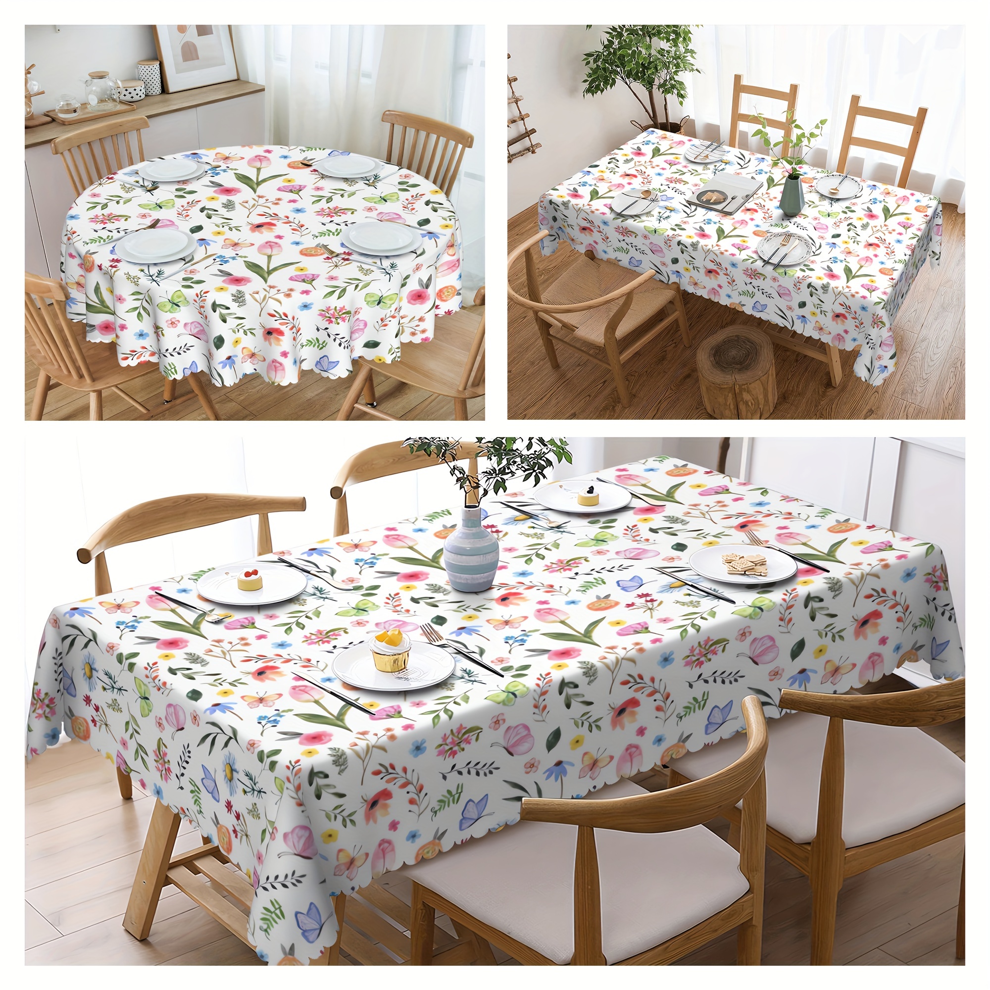 Fish Scale Tablecloth Rectangular Table Regular Plastic - Temu