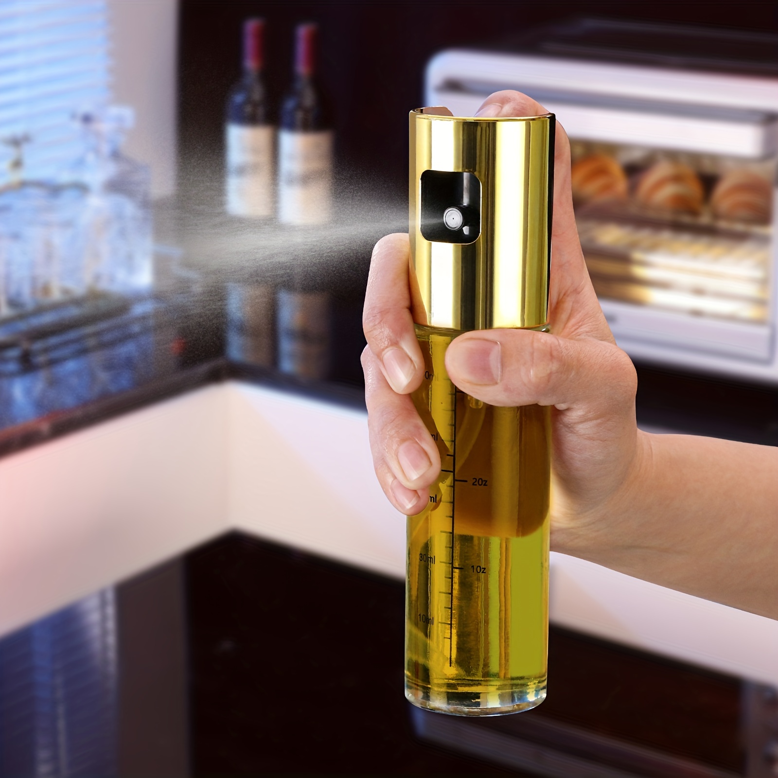 Pulverizador de aceite de oliva para cocina, botella atomizada y