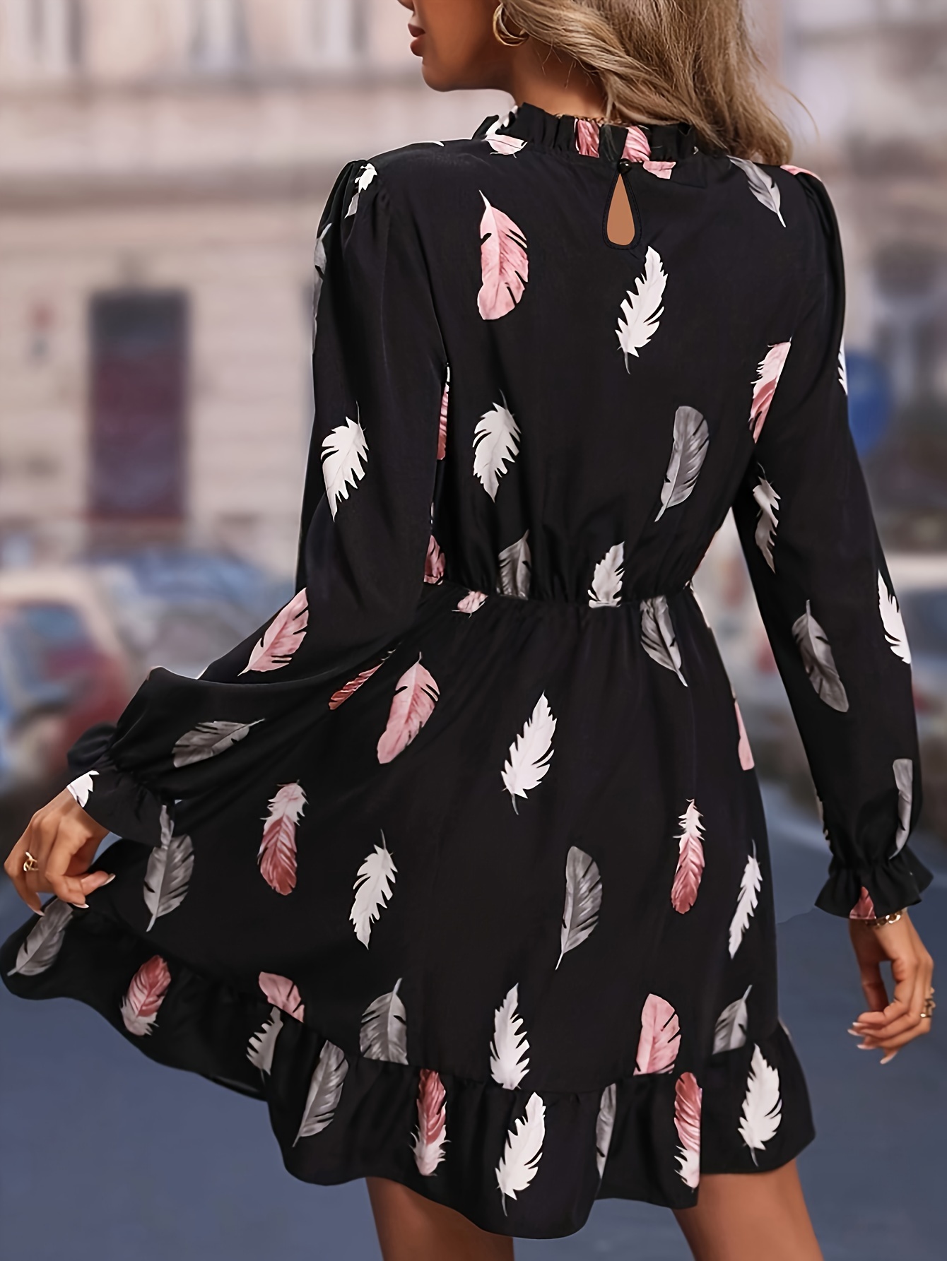 Whistles feather cheap dress