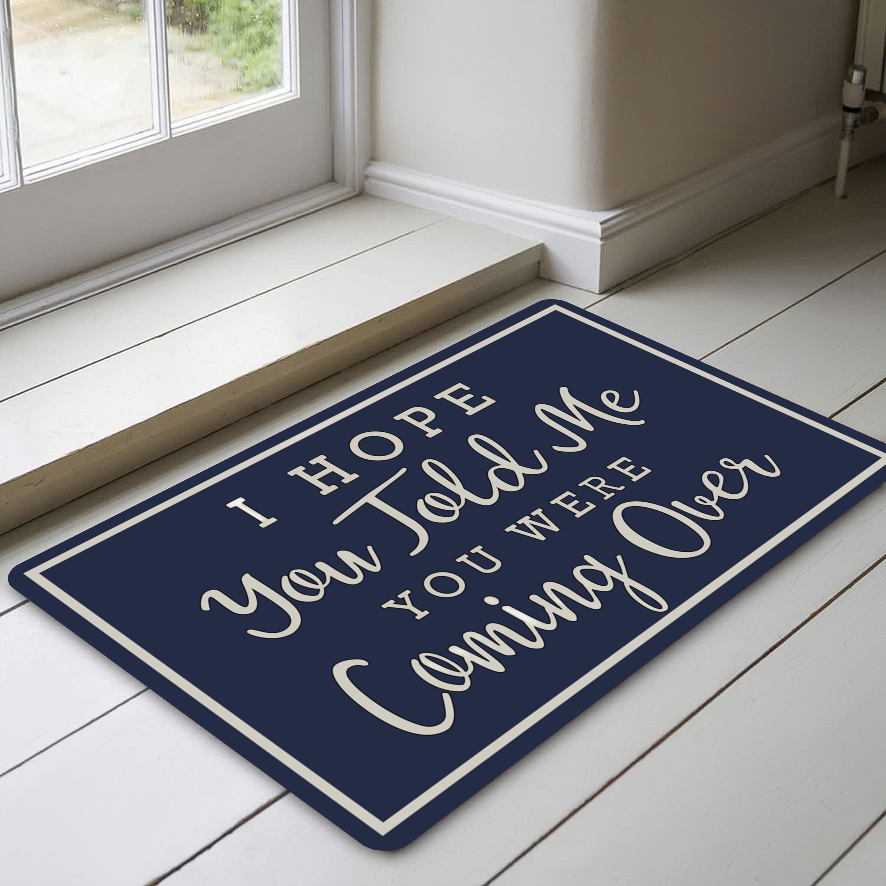 Dirt Resistant Welcome Door Rug, Modern Funny Low Pile Indoor