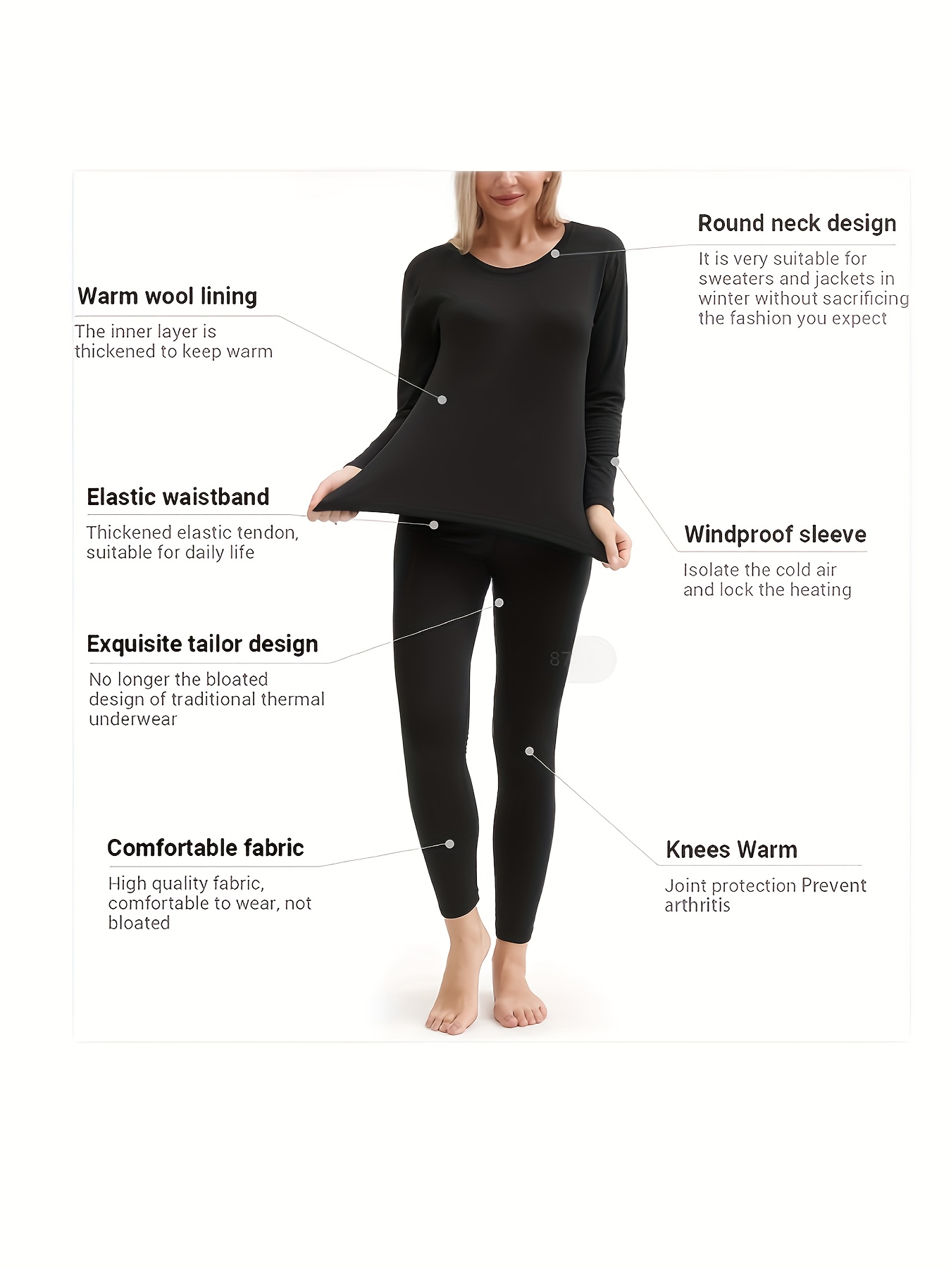 Thermal Underwear for Women (Thermal Long Johns) Sleeve Shirt & Pants Set,  Base Layer w/Leggings Bottoms Ski/Extreme Cold : : Clothing, Shoes