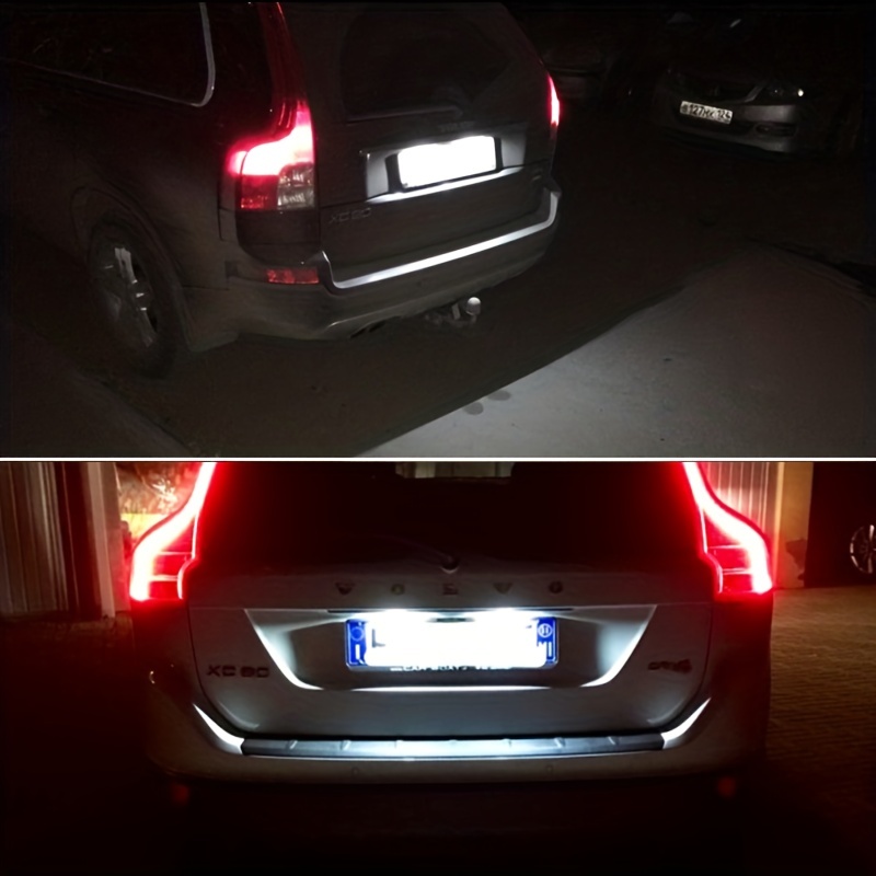 2 luces LED para matrícula de automóvil para Volvo S40 S60 S80  XC60 XC70 XC90 LED placa de matrícula de matrícula de coche, luz de  matrícula de coche, luz de matrícula
