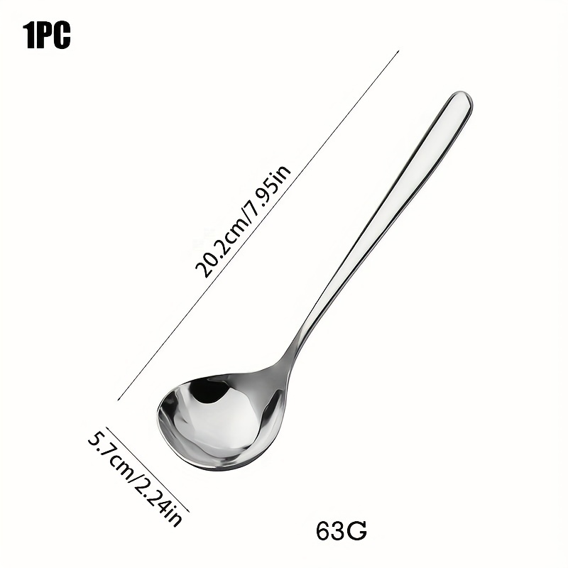 304 Stainless Steel Noodle Soup Spoon Cooking Spoon Long - Temu