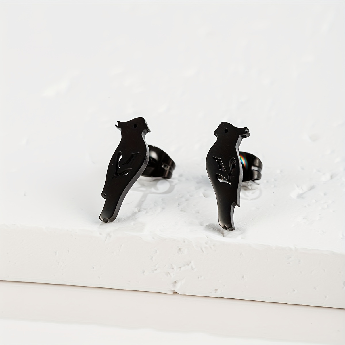 MIGUO STORE Unique Black Cat On The Moon Dangle Earrings Acrylic Star Earrings Animal Lovely For Women Girls Chic Sparkly Asymmetry Elegant Jewelry Gift, Metal, N/p