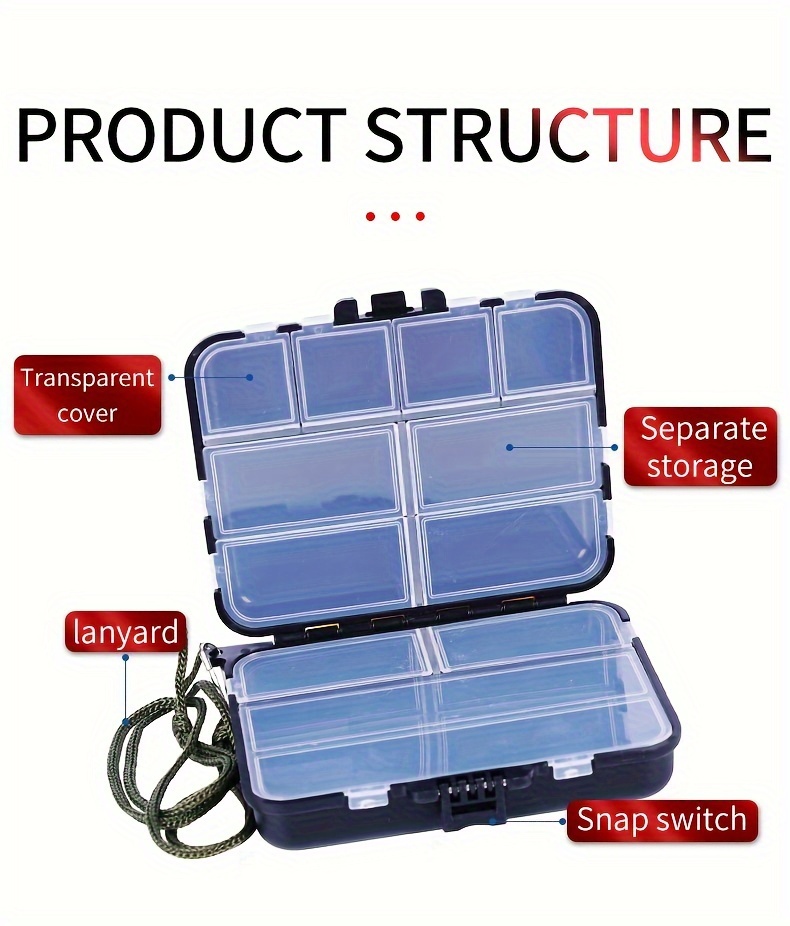 Fishing Lure Bait Tackle Waterproof Storage Box Case With 28