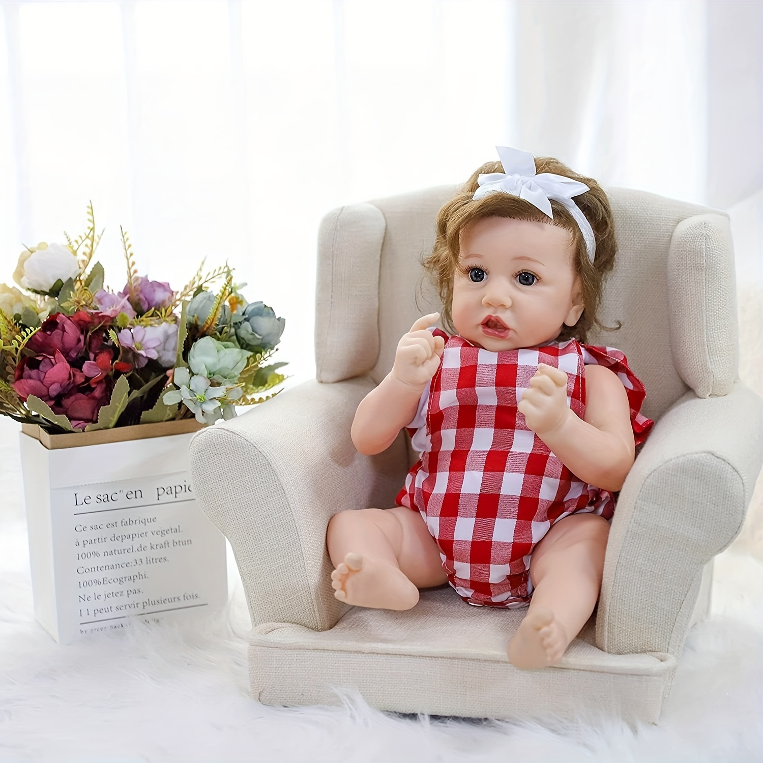 Reborn Baby Dolls - 43.18 Cm Realistic Newborn Soft Vinyl Baby Dolls Toy  For Kids