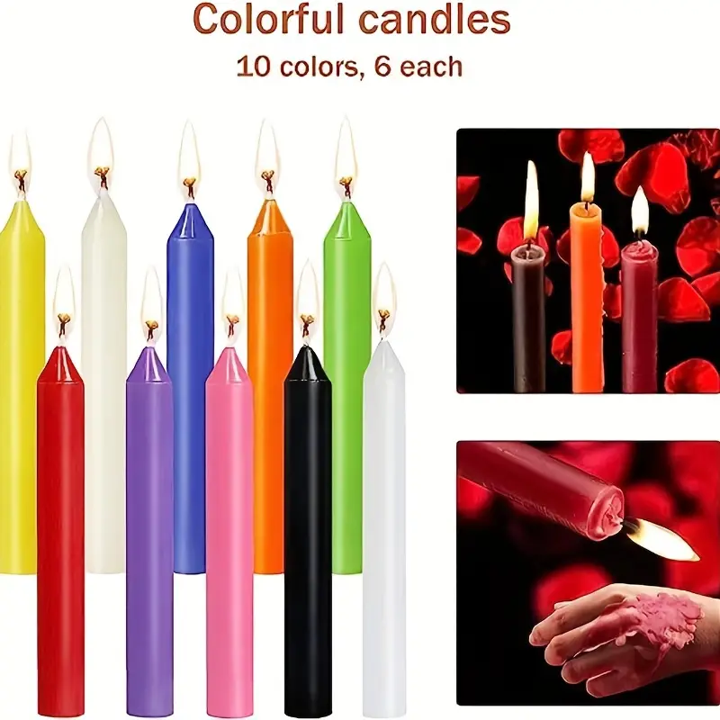 Pack de 10 Velas de cumpleaños Mágicas Colores
