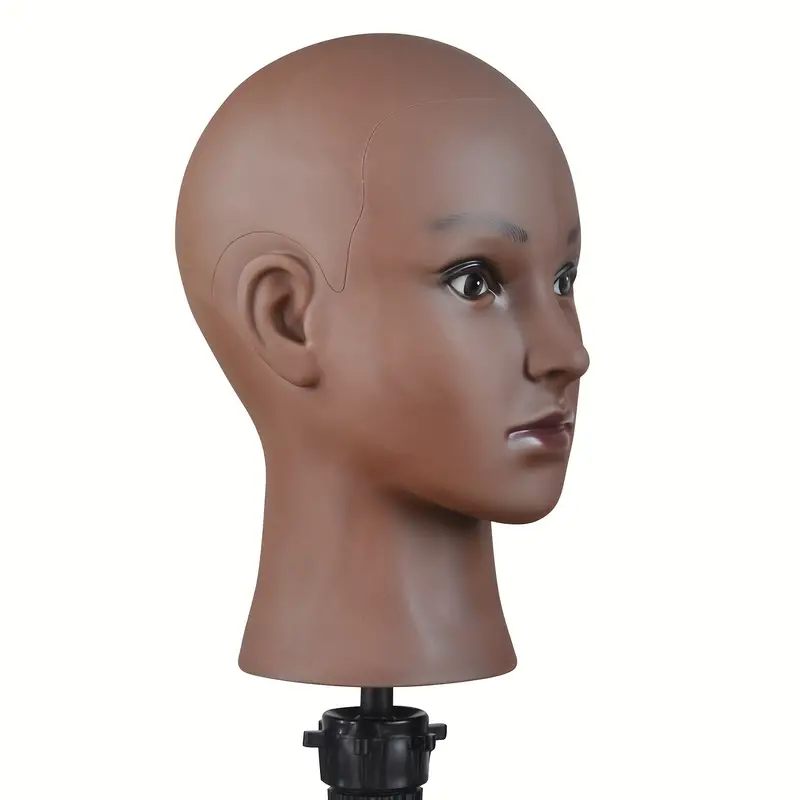 Bald Mannequin Head, Soft Professional Cosmetology Model Head Female Bald  Mannequin Head For Wig Making, Hats & Glasses Display - Temu