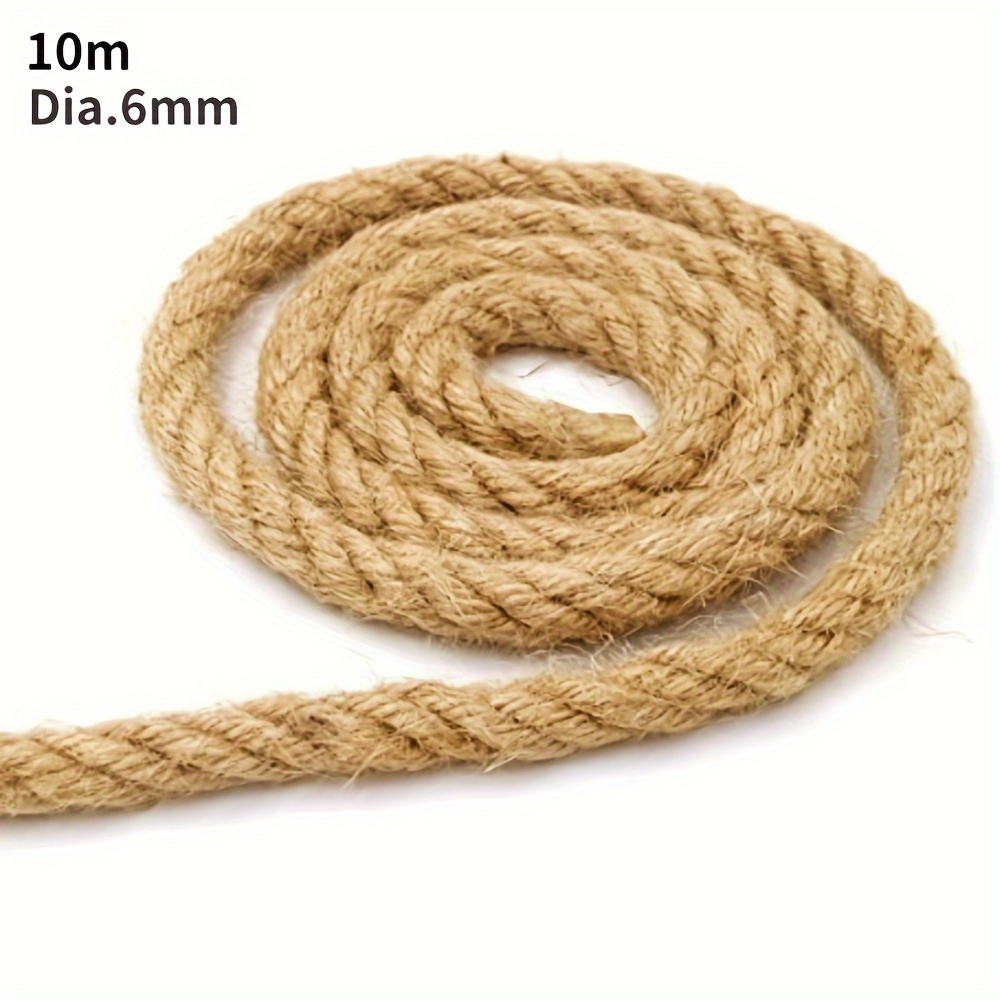 6mm Natural Jute Rope Hemp Rope Cord String Twine Burlap Jute