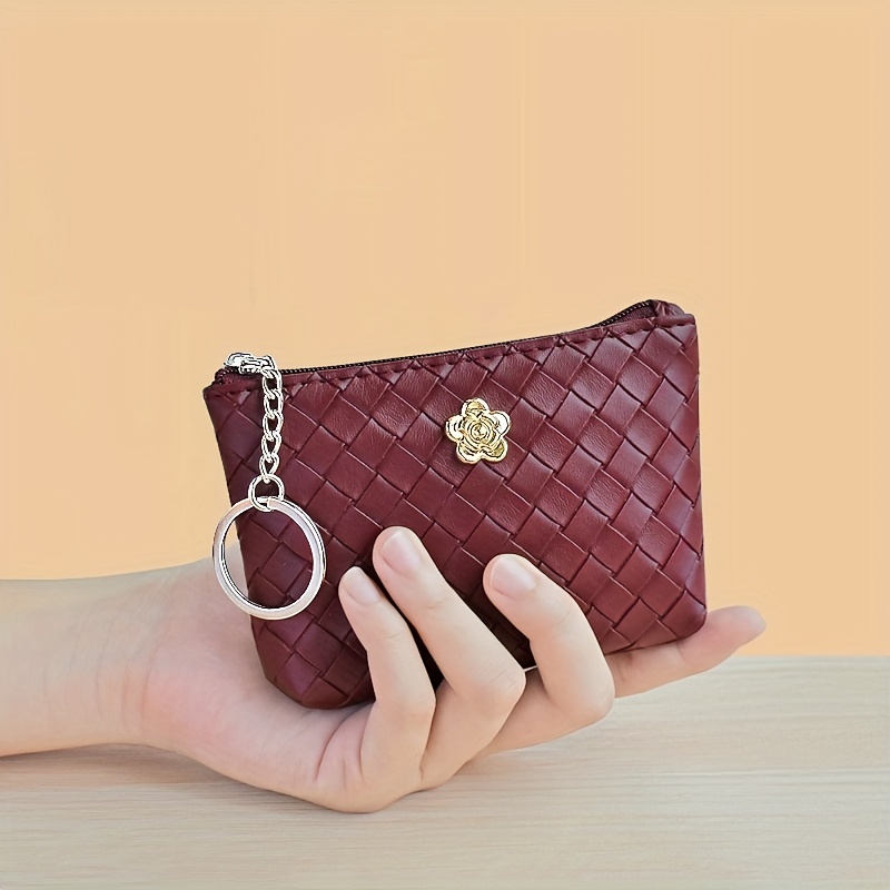 Fashion PU Wallet Waterproof Cartoon Keychain Bag Pendant Cute Coin Purse  Wallet Car Key Wallet Bag Small Zipper Key Storage