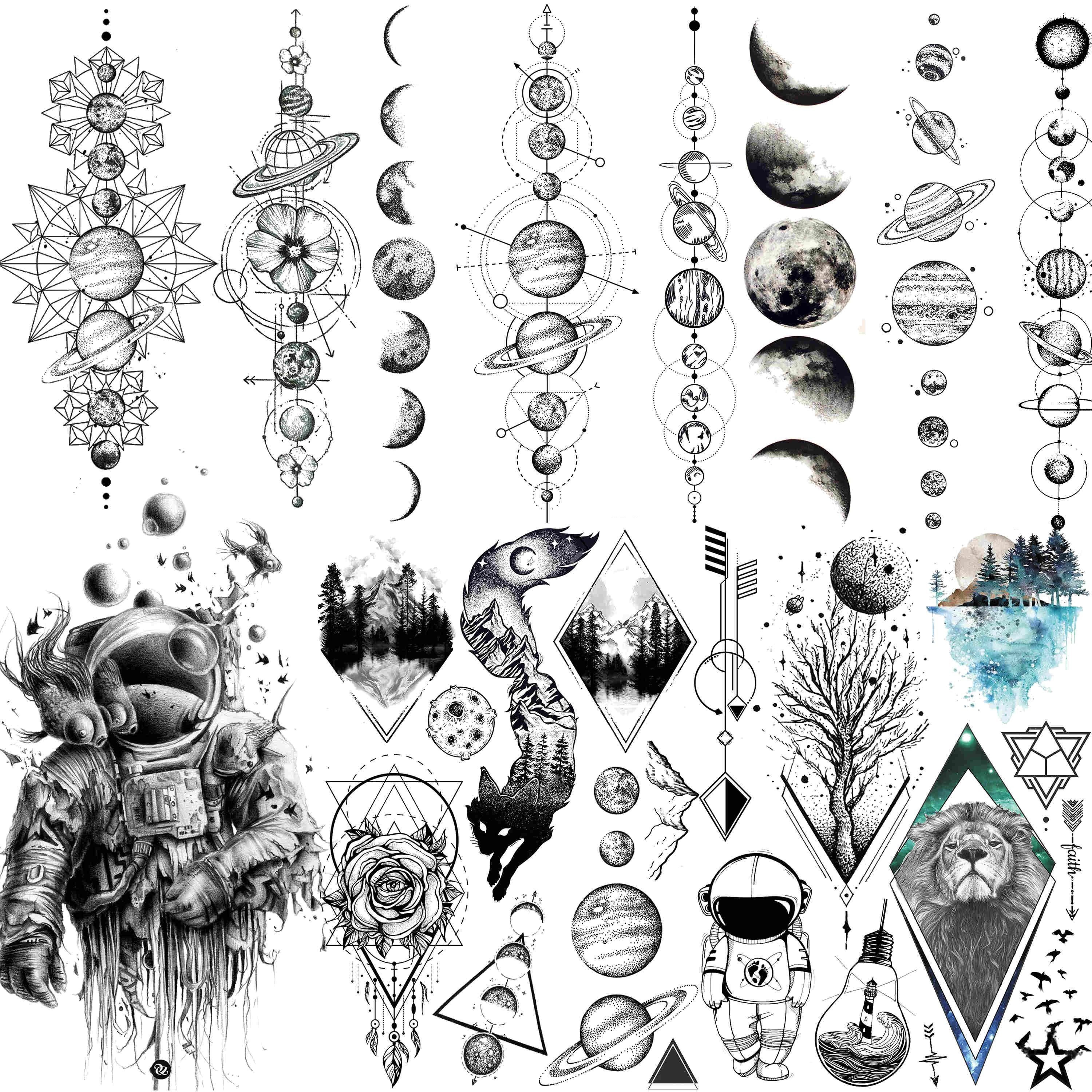 outer space tattoo designs