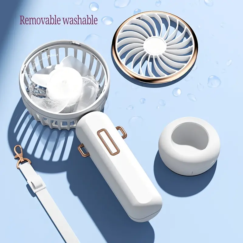 aromatherapy style handheld fan mini portable personal cooling fan usb rechargeable wearable hanging neck fan for men and women multifunctional 3 speed adjustment details 8