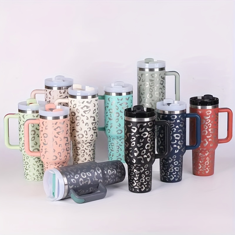 30oz Colors Leopard Stainless Steel Thermal Tumbler, Stanly Car Cups,  Portable Drinking Cups, For Car, Home, Office, Summer Drinkware, Travel  Accessories, Home … in 2023