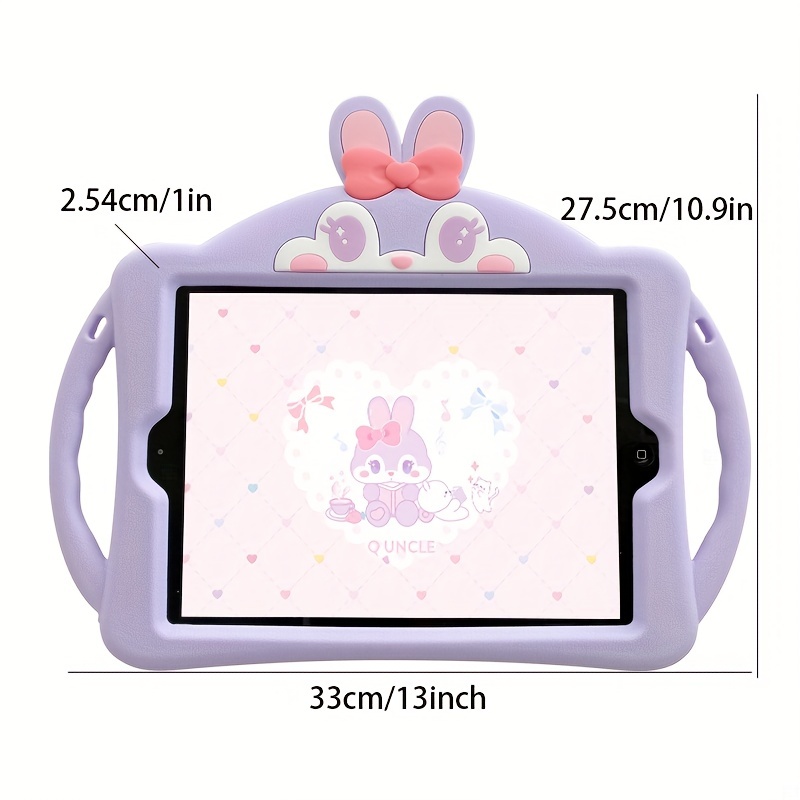 

Cute Rabbit Soft Silicone Tablet Case With Shoulder Straps For Ipad 9th 8th 7th Generation For Ipad 9th/8th/7th Generation 10.2'' 2021 2020 2019