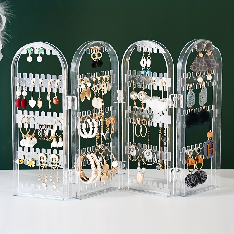 تسوق Fashion Clear Acrylic Earrings Holder Organizer Jewelry Display Rack  Stand T Shape Stud Earrings Shelf Drop Earrings Showcase اونلاين