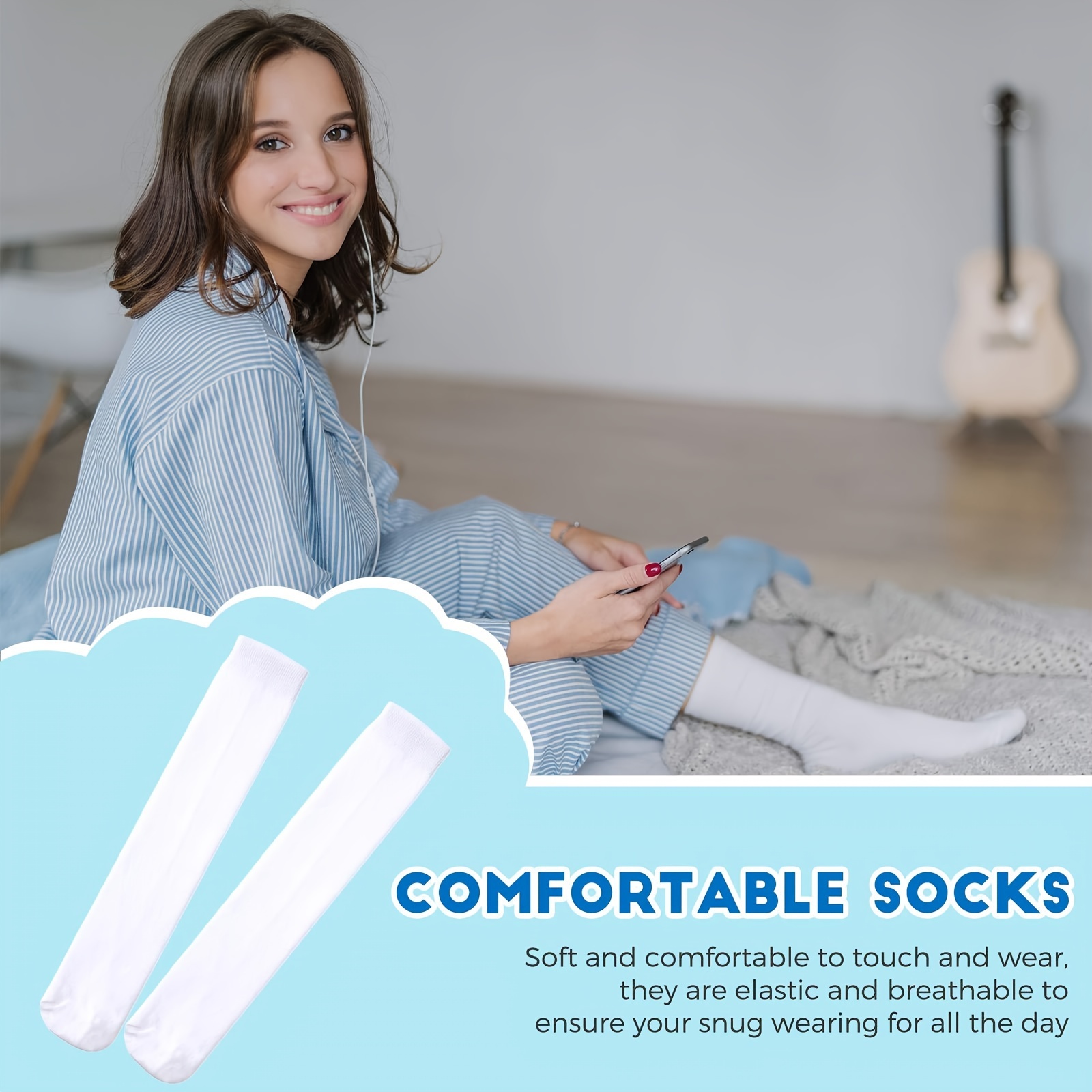 Relaxed Pattern Design - White Sublimation Socks – SignShirtz