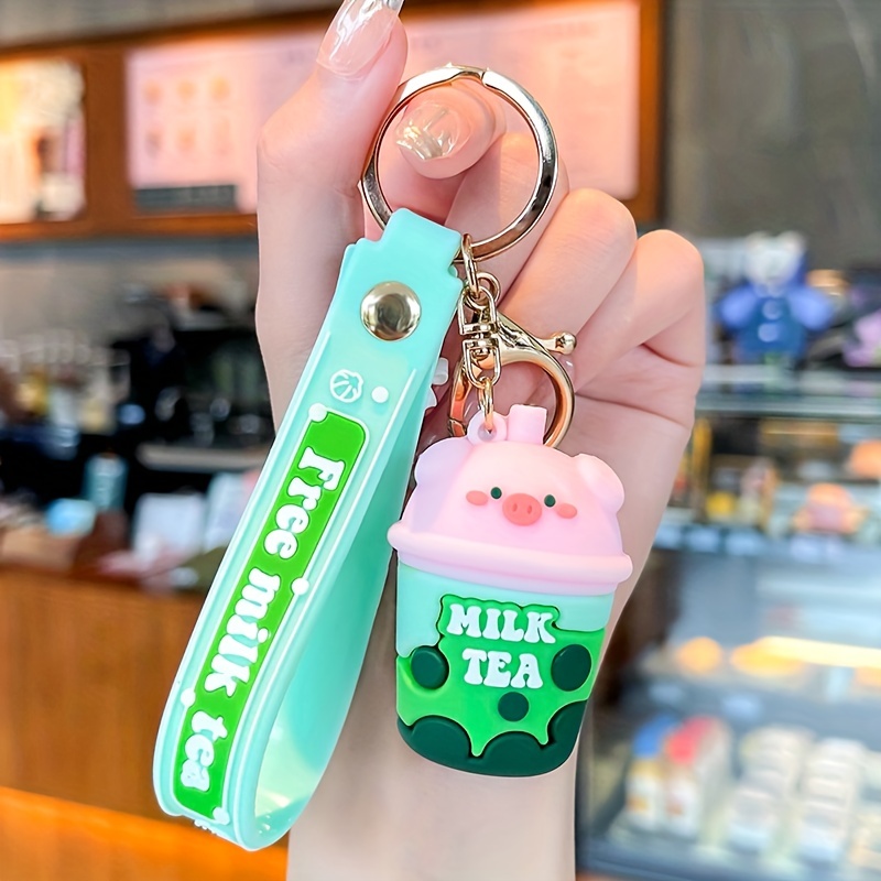 Boba Milk Tea Keychain / Boba Car Accessories/ Bubble Tea Drink