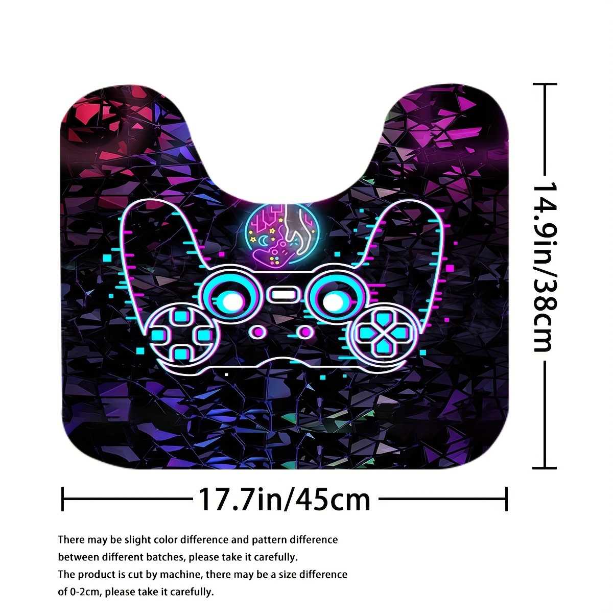 Cartoon Game Controller Pattern Bathroom Sets Rugs Shower Curtain,  Waterproof Shower Curtain With 12 Hooks, Non-slip Bathroom Rug, Toilet  U-shape Mat, Toilet Lid Cover Pad, Bathroom Decor - Temu