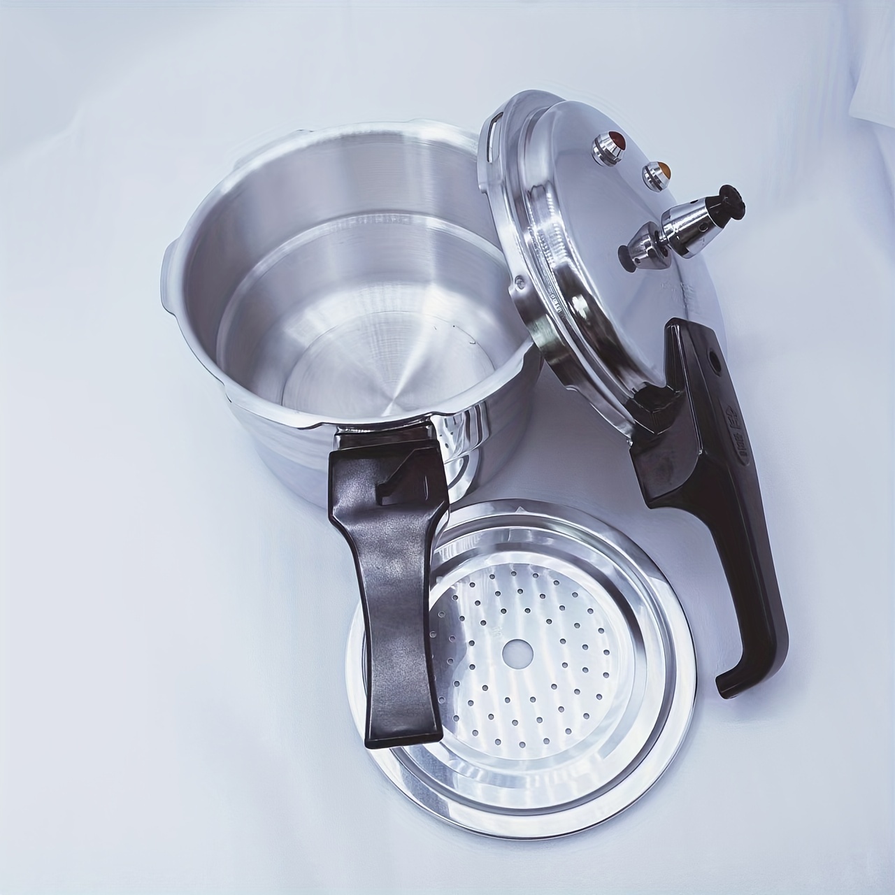 Aluminum Alloy Polished Pressure Pot With Steamer Sheet - Temu