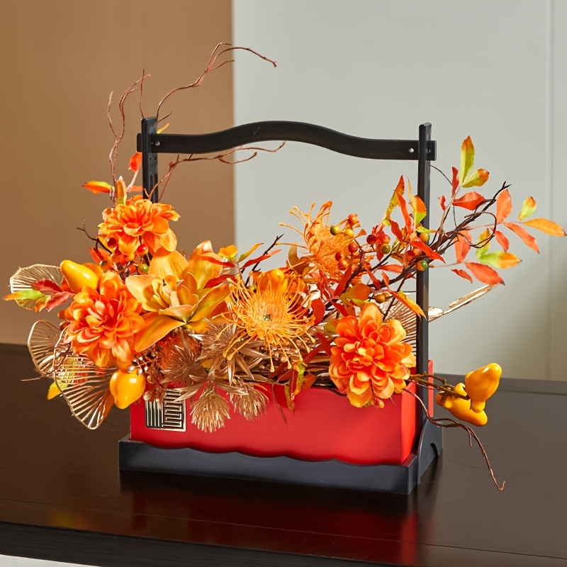 Chinese New Year Spring Festival Blessing Bucket Flower - Temu