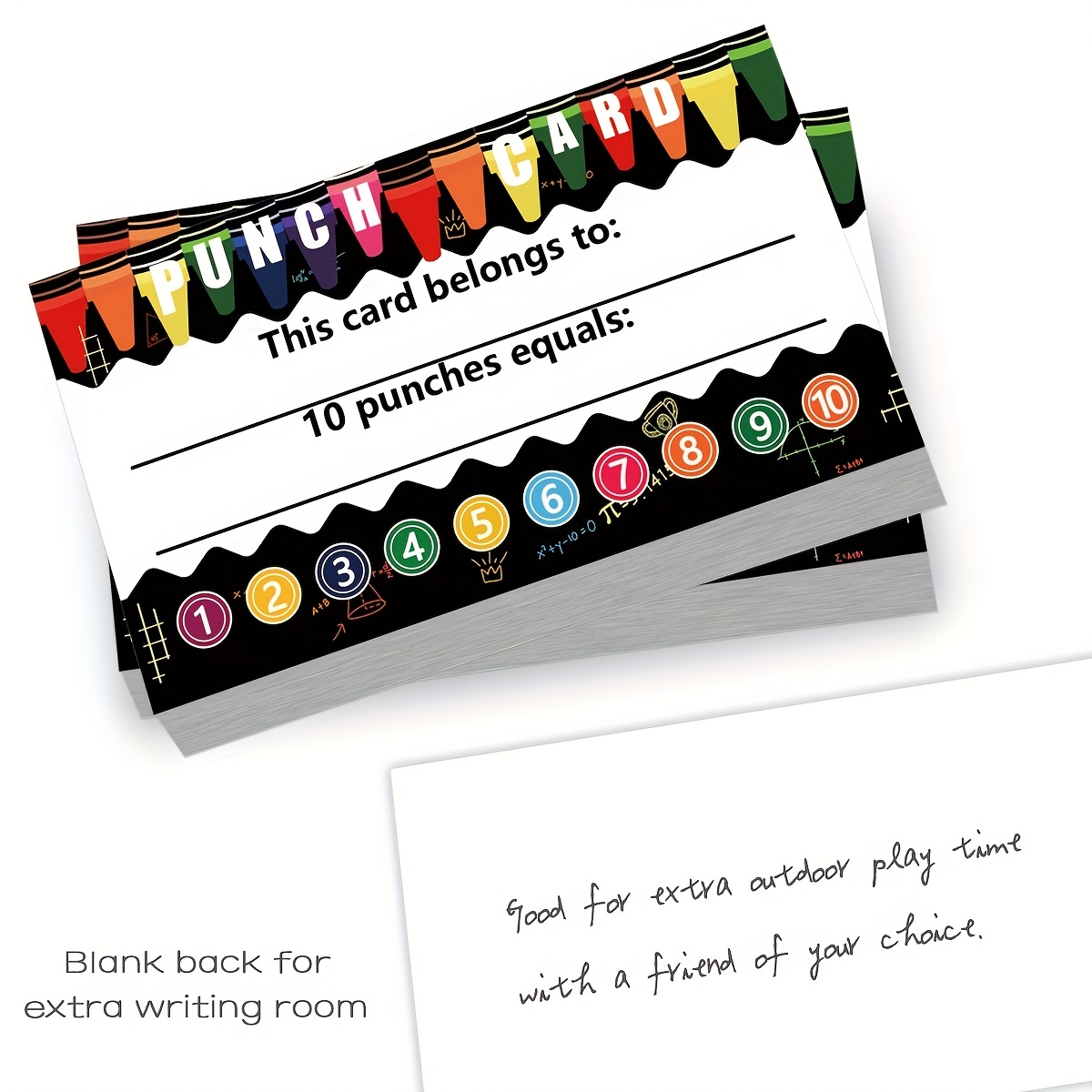 10-50pcs Reward Punch Cards Behavior Incentive for Kids Students