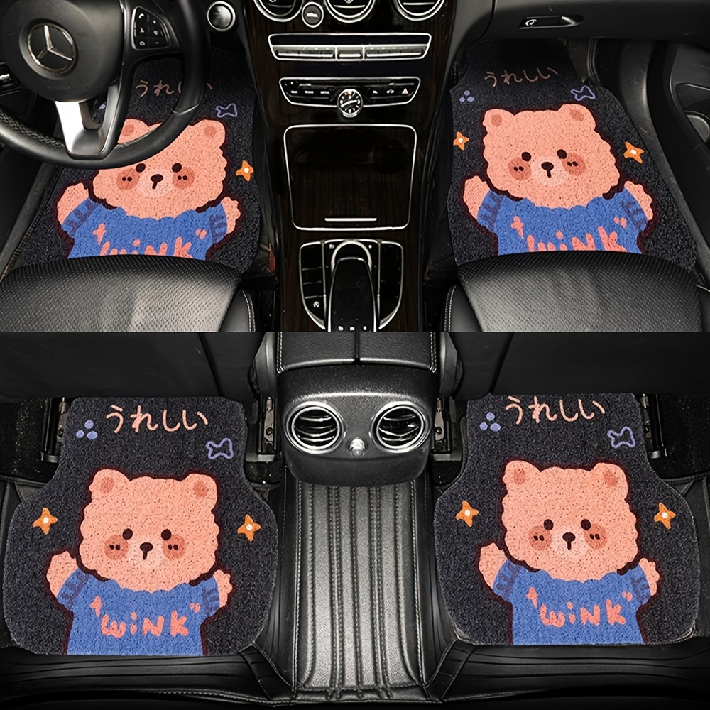 Tapis de sol en soie pour voiture mignon Cartoon Car tapis - Temu