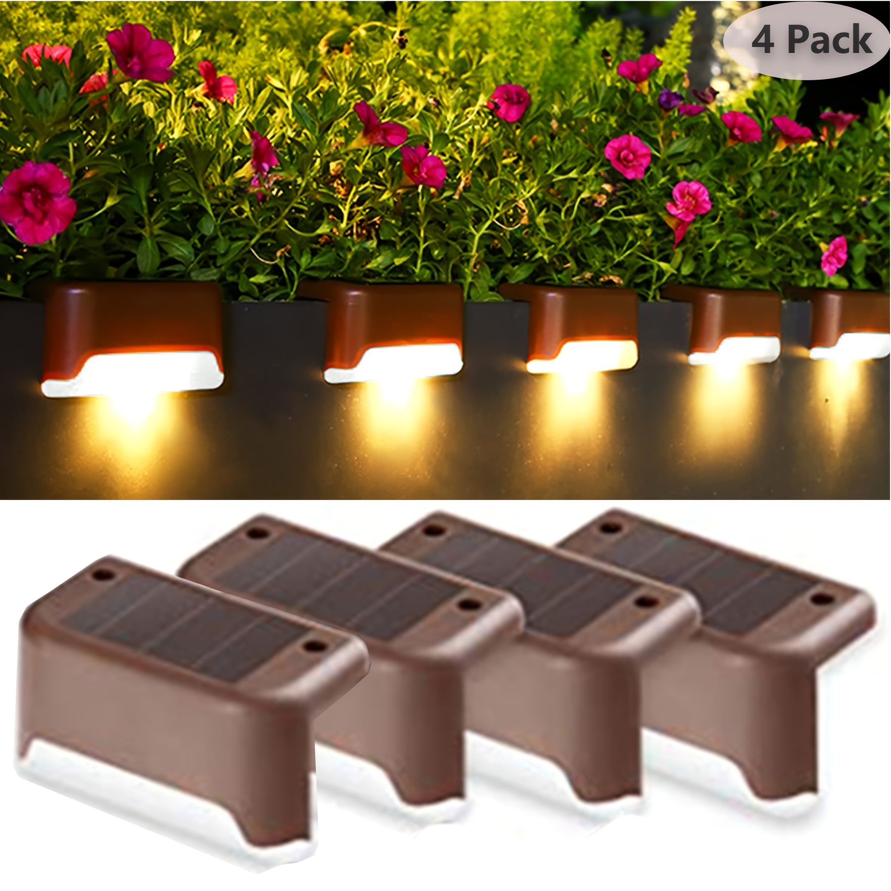 1/2/4 Pack 10led Foco Solar Exterior Cambio Color [7 Modos] - Temu Chile