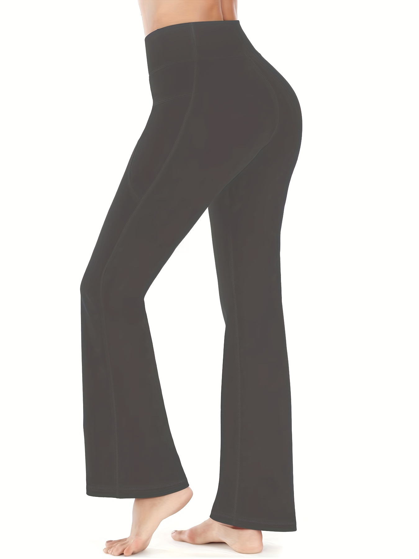  SEAJOJO Women's High Waist Bootcut Yoga Pants Tummy Control  Workout Flare Leggings Black : Clothing, Shoes & Jewelry