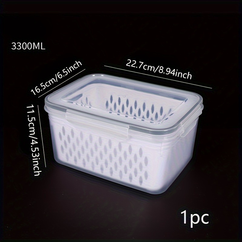 Large size 6.5 L Refrigerator Storage Box Food Storage Container with Lid  Plastic Storage Bins Kitchen