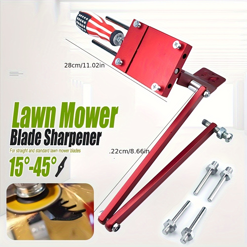 Faster Lawn Mower Sharpener Lawn Mower Blade Sharpener Universal Grinding  Rotary Drill Cuts Replacement Parts & Accessories - Temu