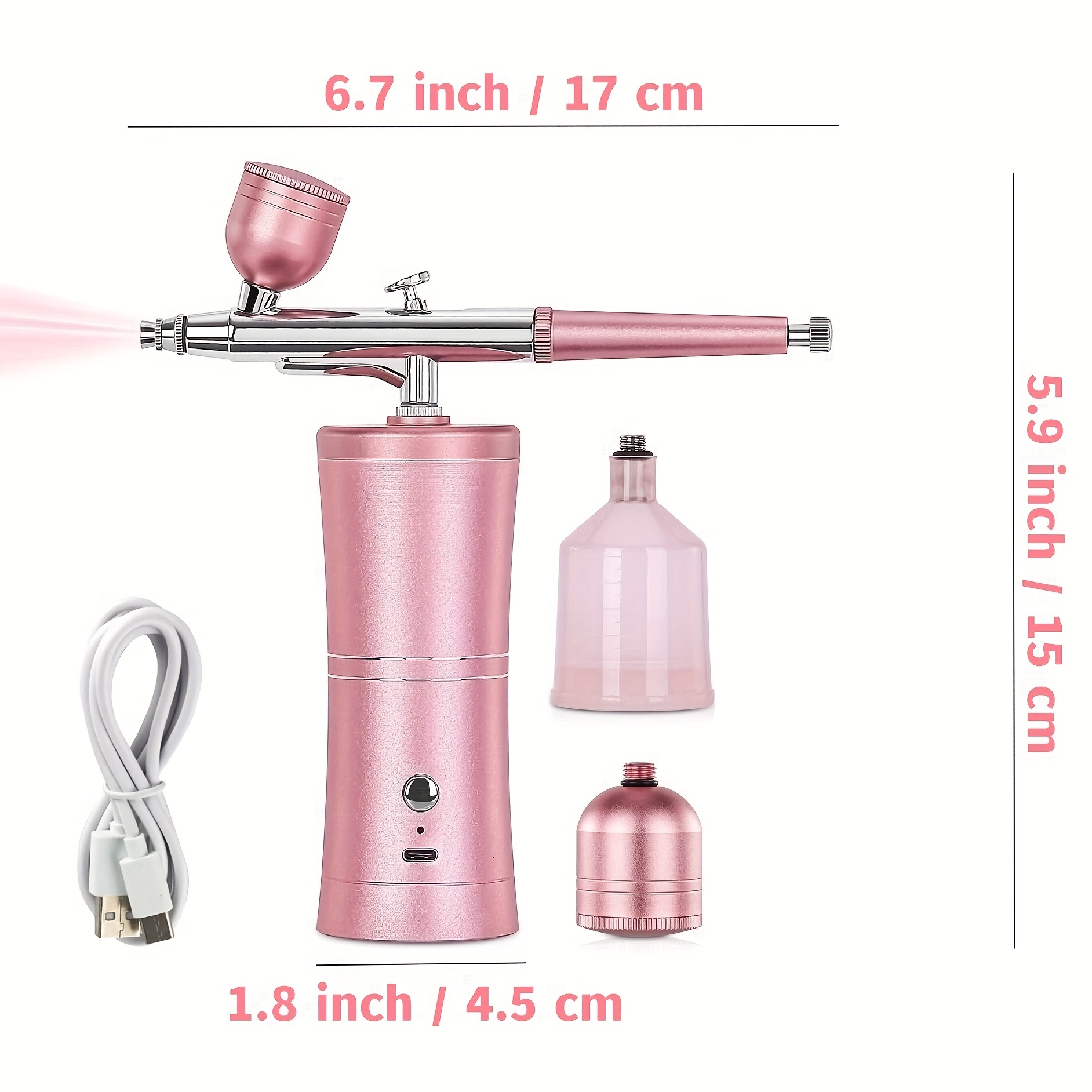 Upgraded Airbrush Kit with Compressor Pinkiou Portable Airbrush