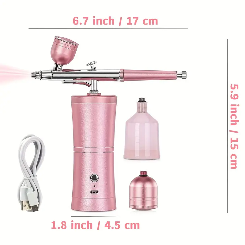 Multi-Functional Airbrush Compressor Kit With Rechargeable Air Brush  Upgraded Oxygen Bubble Therapy Injector Facial Machine - AliExpress