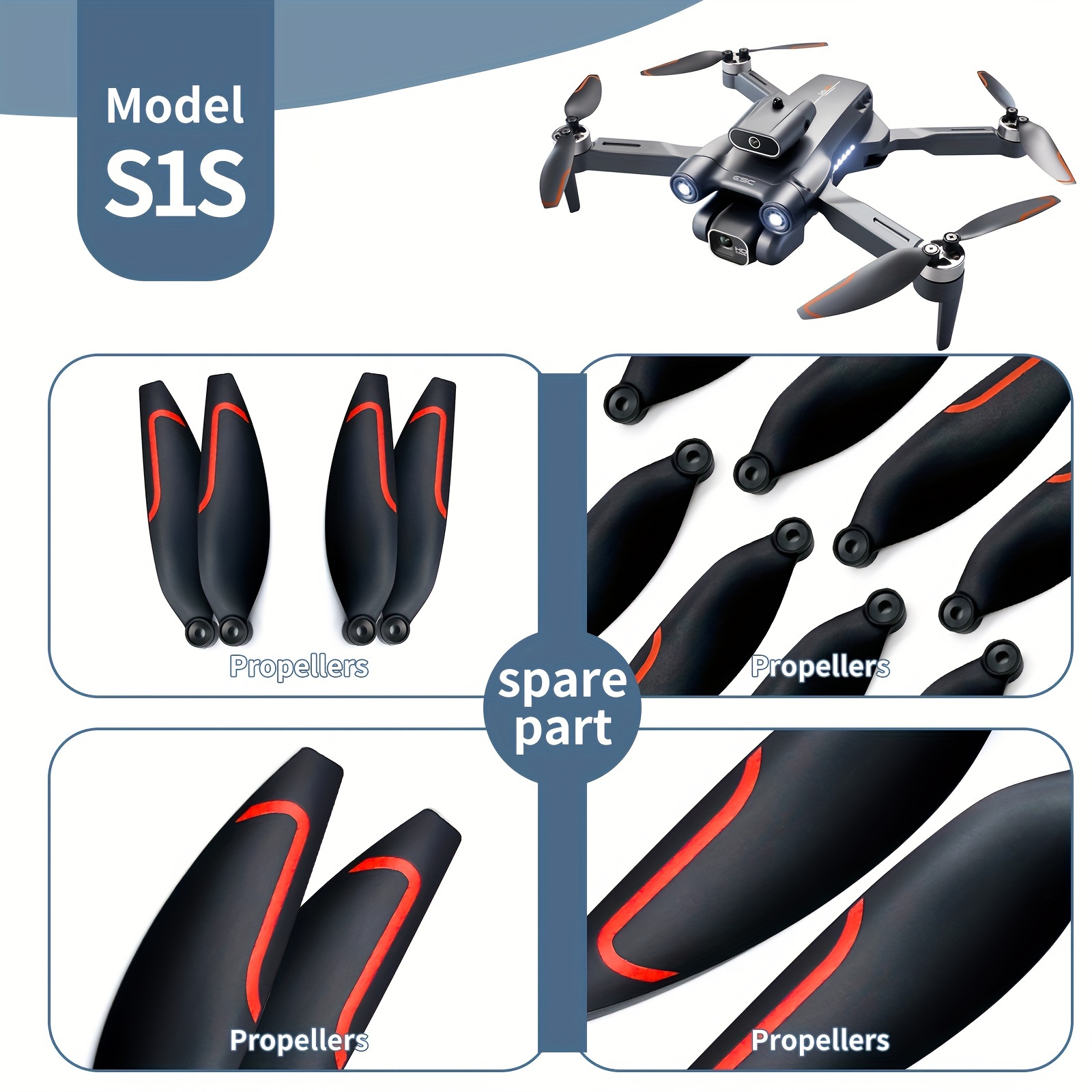 Hélices pour HS720G RC Drone Quadcopter,pièces de rechange,jeu de