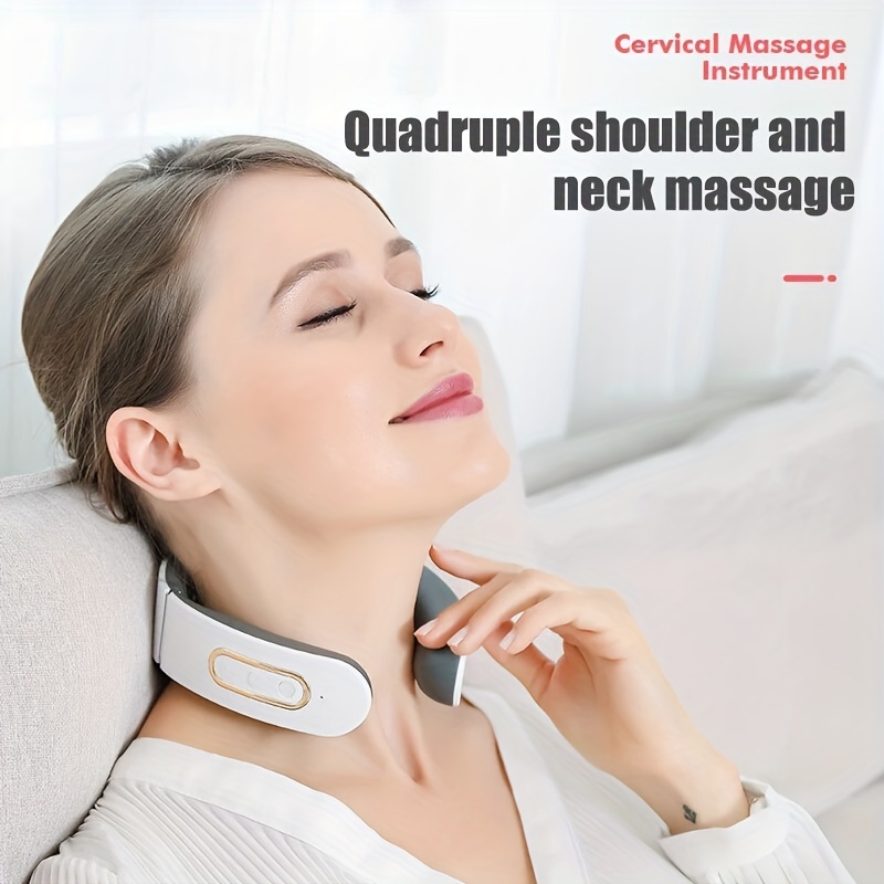 Electric Neck Massager Pulse Cervical Back 6 Mode Wireless Deep
