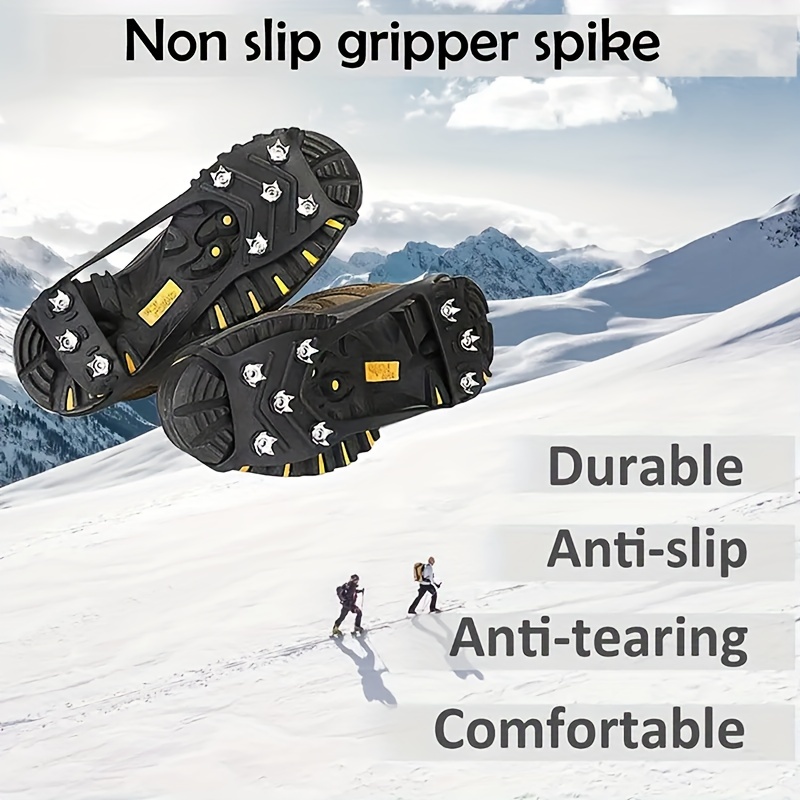 Pinzas de hielo de nieve antideslizantes para botas Cubierta del zapato  Agarre Spike Crampones Senderismo al aire libre
