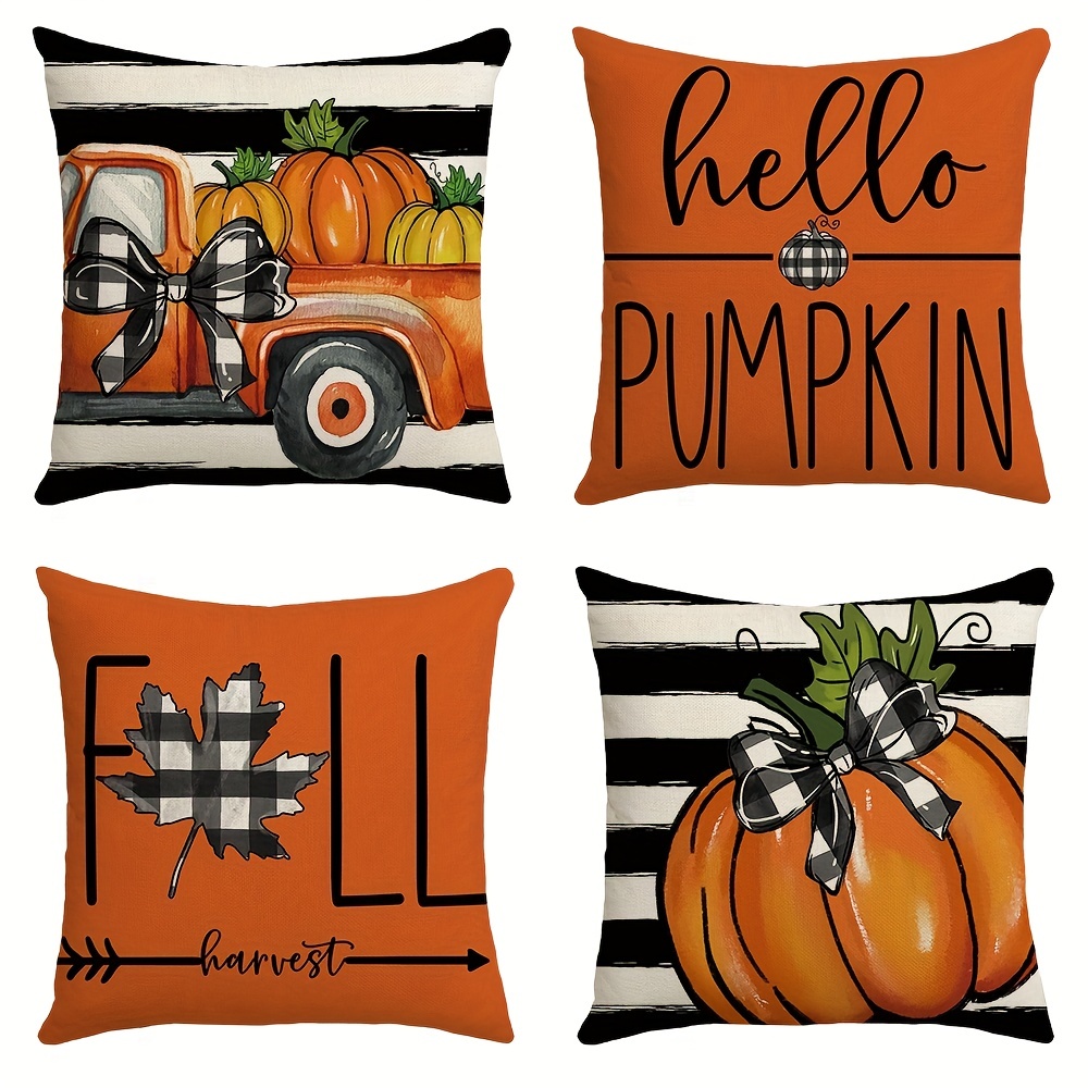 Fall Pillow Covers Hello Pumpkin Fall Pillows Decorative - Temu