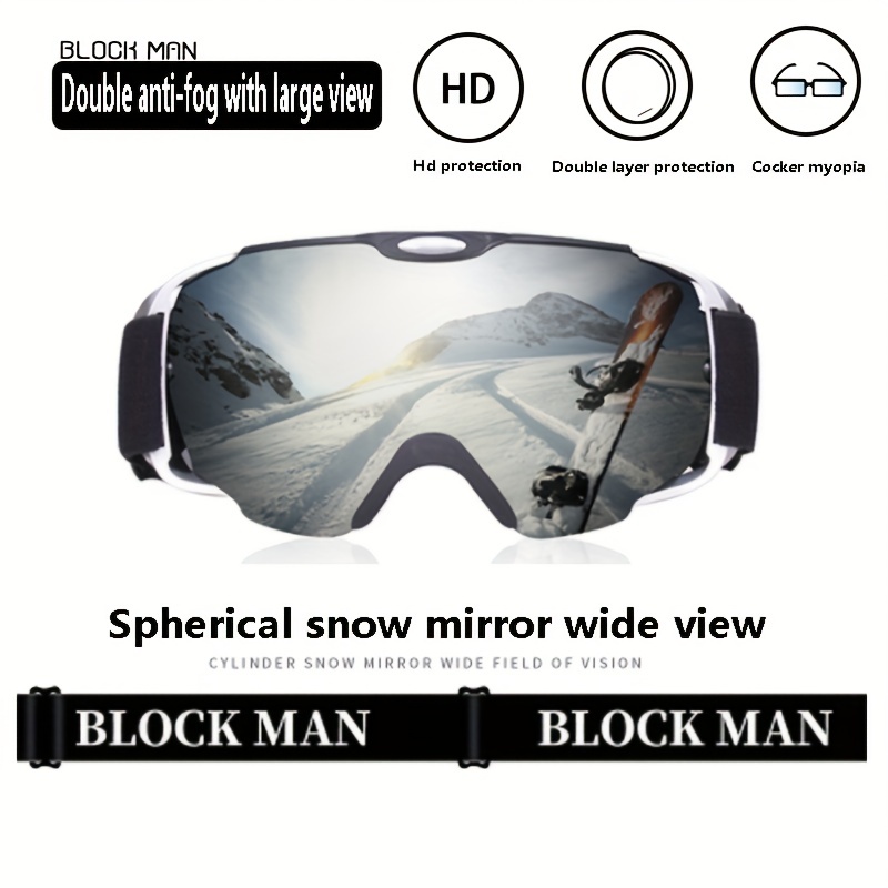 Ski Goggles With Tpu Frame built in 3 layer Sponge - Temu