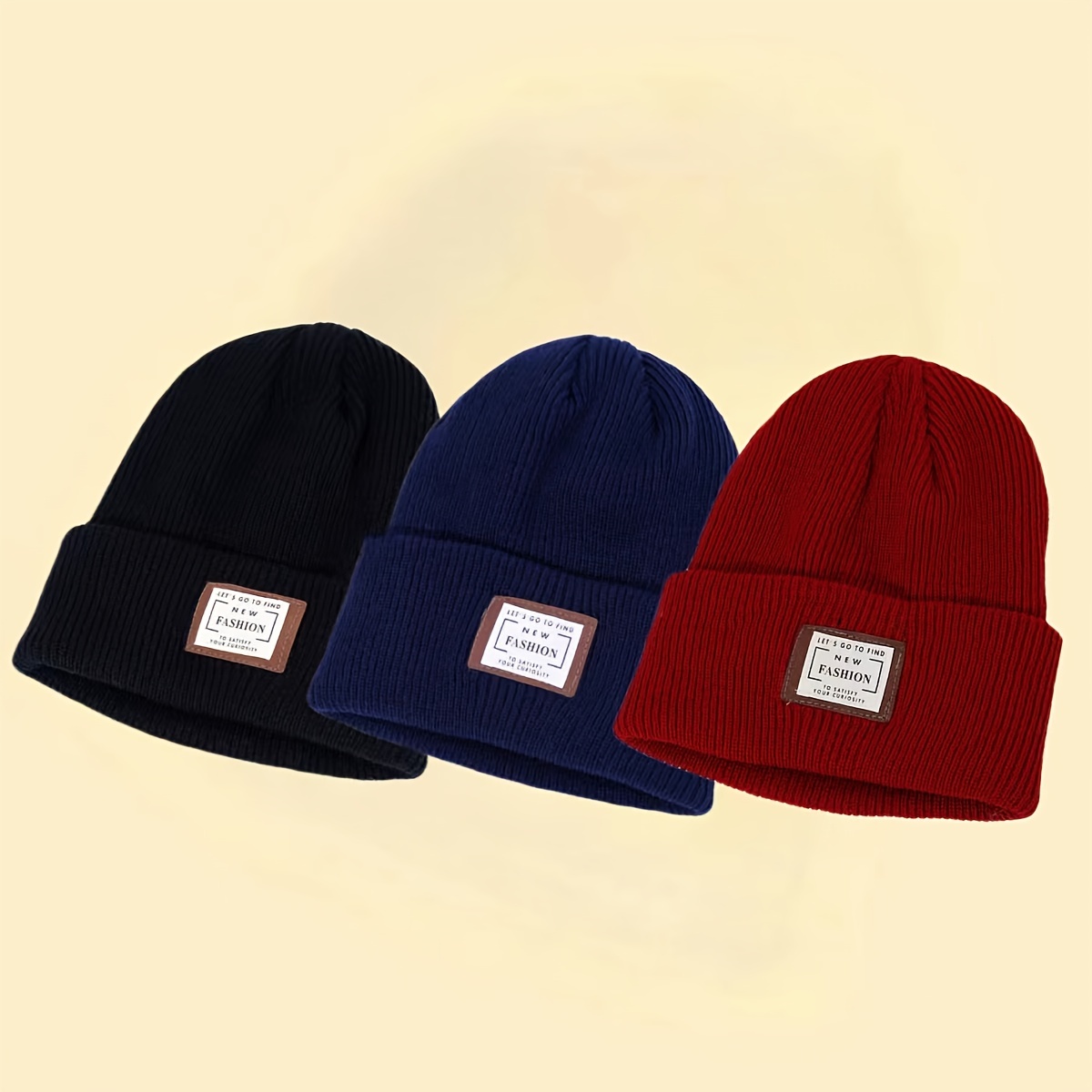 V Embroidery Graphic Beanie Trendy Solid Color Couple Beanies Casual  Coldproof Knit Hats For Women & Men - Temu