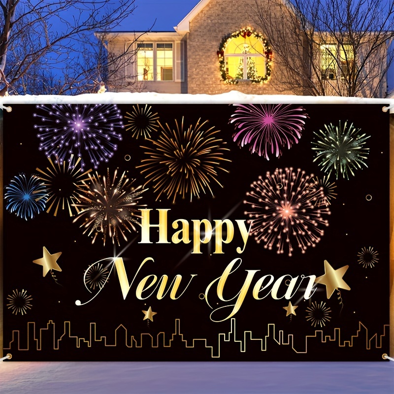 Happy New Year 2024 Background Banner Cheers Gift Party - Temu