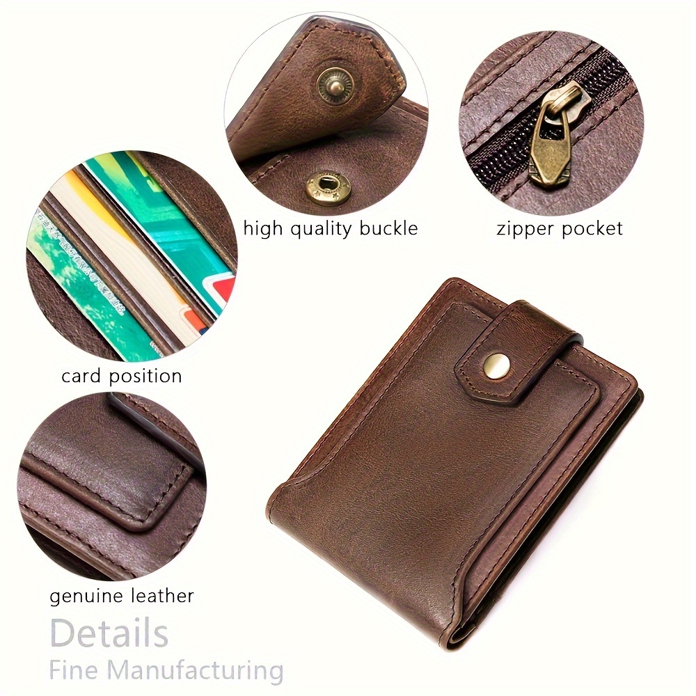 MVA Men Wallets Male Purse Genuine Leather Wallet with Coin Pocket