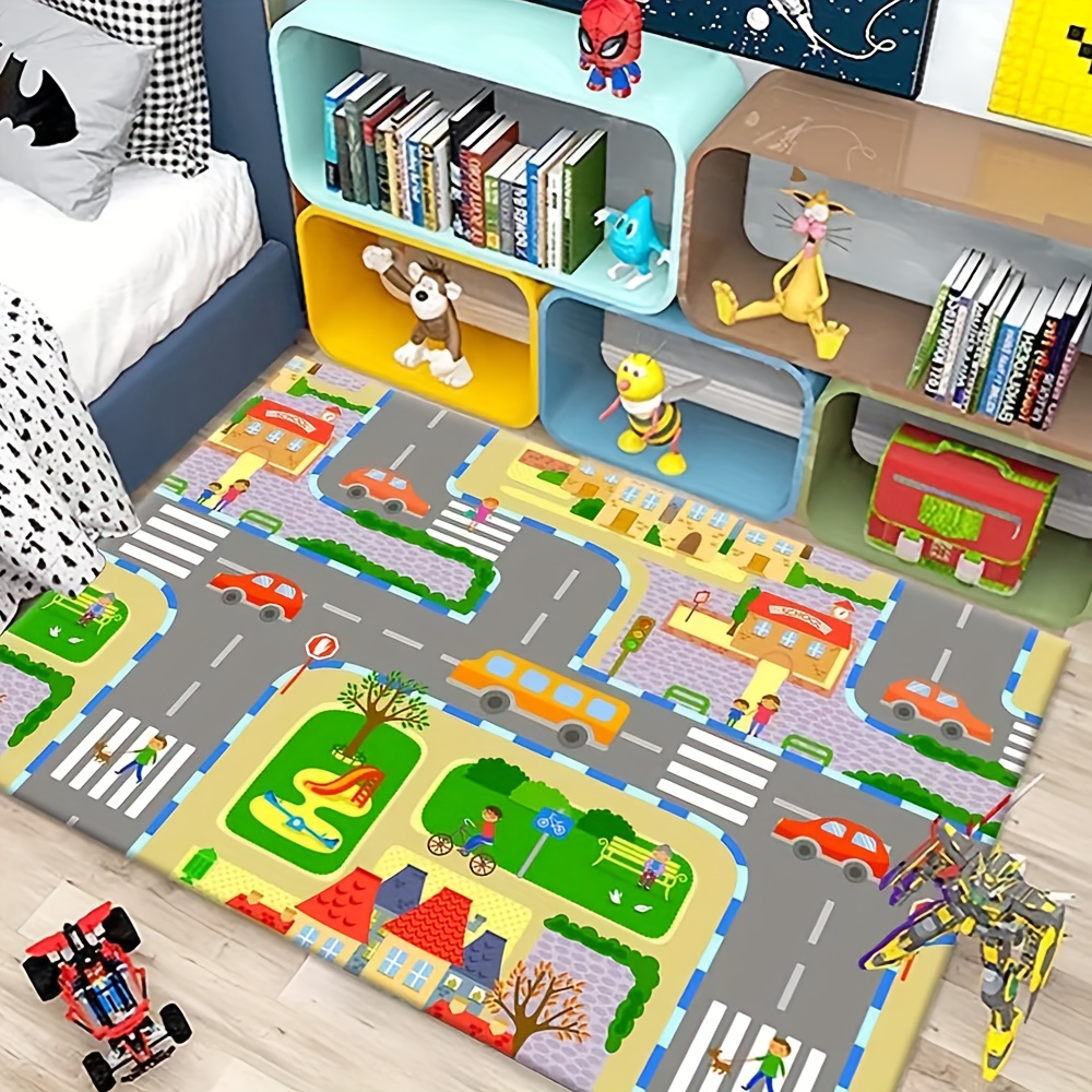 Tapete De Jogo Infantil Desenho Animado Quarto Sala De Estar Máquina De  Tapete De Viagem Ao Ar Livre - Temu Portugal