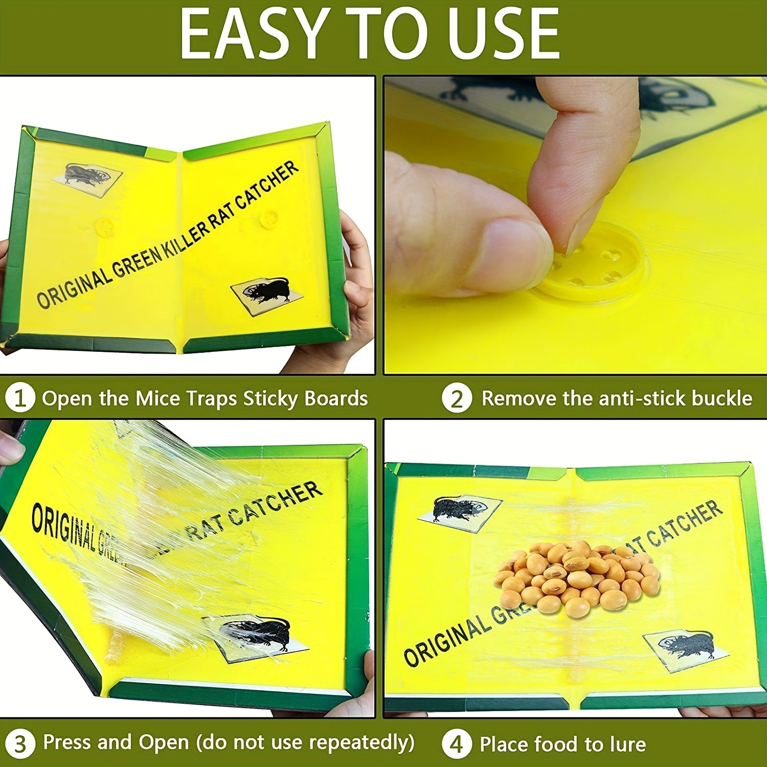 Extra Large Rat Mouse Glue Traps Enhanced Stickiness - Temu