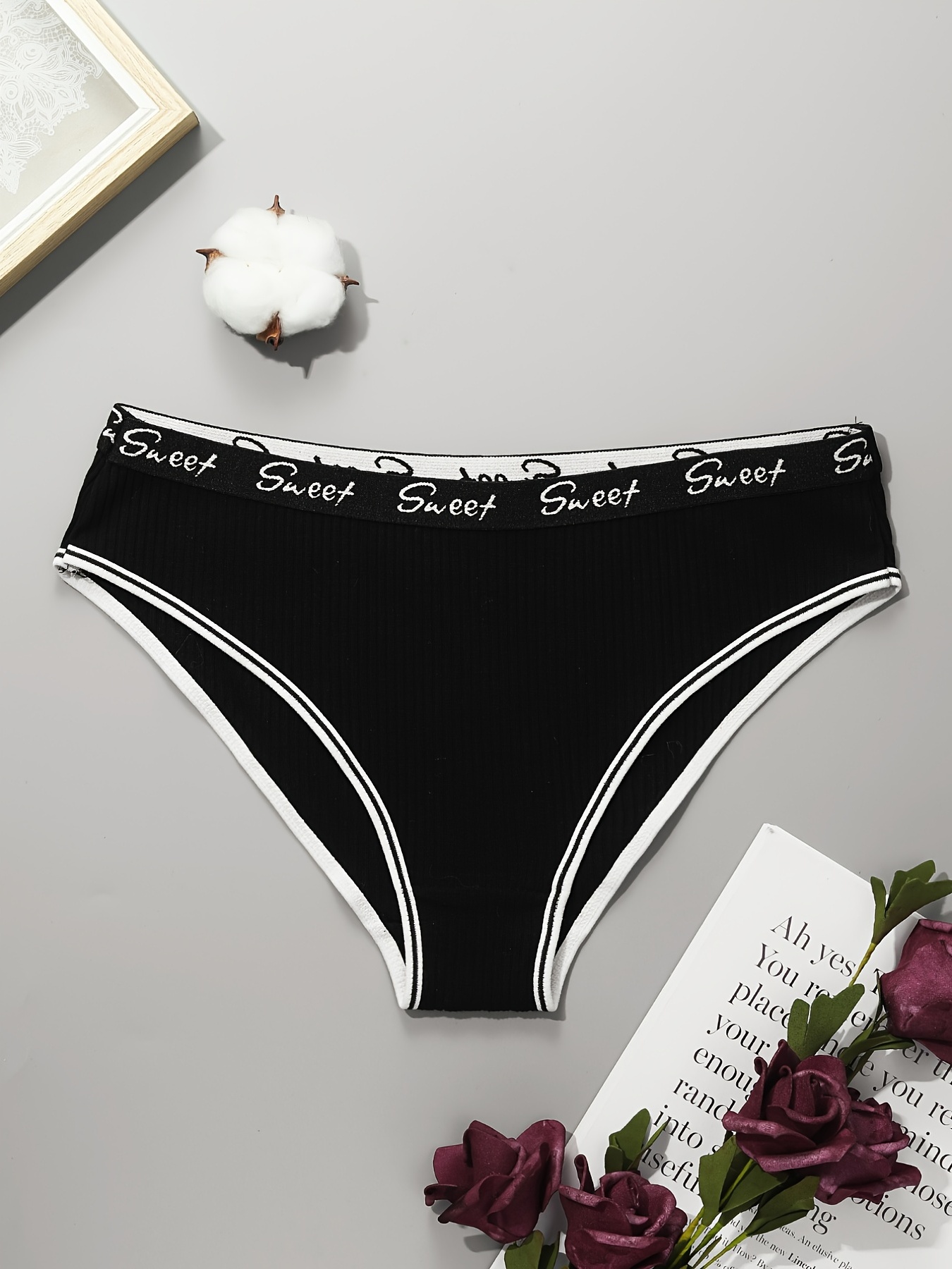 Women's Cotton Waist Bikini Brief Underwear Comfortable - Temu