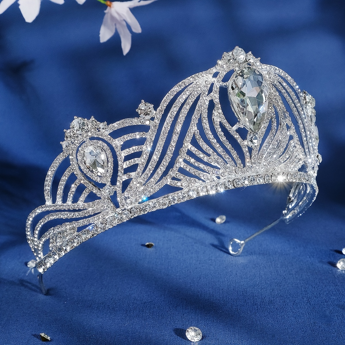 Vintage Strass Tiara, Blau Royal Kristall Tiara Frauen Gold Prinzessin  Krone Tiara Mädchen Braut Haarschmuck Für  Hochzeit/Abschlussball/Schönheitswettbewerb/Geburt